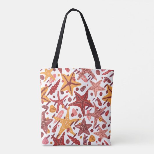 Tote Bag Starfish Shells : Motif scandinave (Dos)