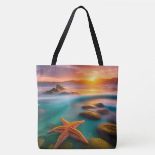 Tote Bag Starfish sur la plage à Dawn