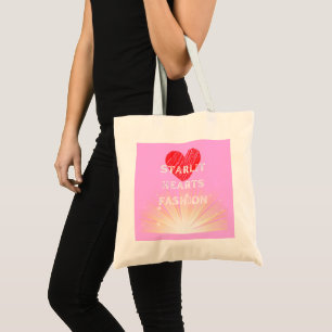 Tote Bag Starlit Coeurs Mode Coeur rouge Shine