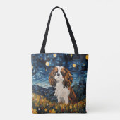 TOTE BAG STARRY NIGHT THEMEME CAVALIER KING CHARLES SPANIEL (Dos)