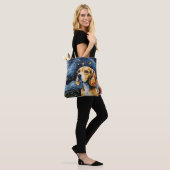 TOTE BAG STARRY NIGHT THEMEME CHIEN BEAGLE (Sur le modèle)