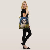 TOTE BAG STARRY NIGHT THEMEME LHASA APSO CHIEN (Sur le modèle)