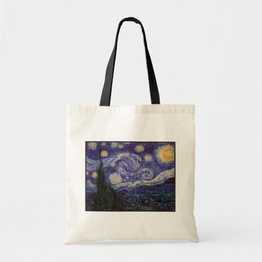 Tote Bag Starry Night, Van Gogh French Town Saint Remy Four (Devant)