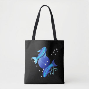 Tote Bag Starry Pisces Neptune Zodiac