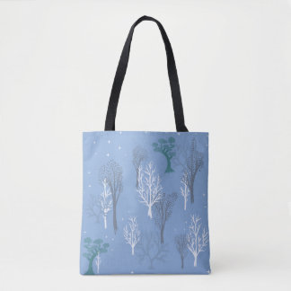 Tote Bag Starry Woods Fourre-tout Aqua Blue
