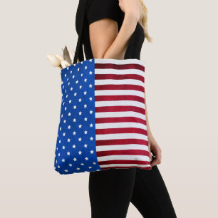 Tote Bag Stars and Stripes-American Flag by Shirley Taylor
