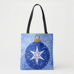 Tote Bag Stars Blue Ornament Art Fourre-tout