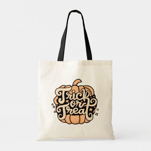 Tote Bag Stars Citrouilles modernes Crescent Moon Trick ou (Dos)