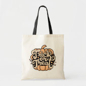 Tote Bag Stars Citrouilles modernes Crescent Moon Trick ou (Devant)