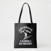 Tote Bag Station de ski d'Aspen Colorado (Devant)
