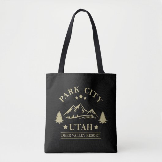Tote Bag Station de ski Park city Utah (Devant)