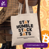 Tote Bag STATIONNEZ HUMBLE STACK SATS Bitcoin personnalisé 