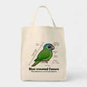 Tote Bag Statistiques sur les leurres à couronne bleue (Devant)