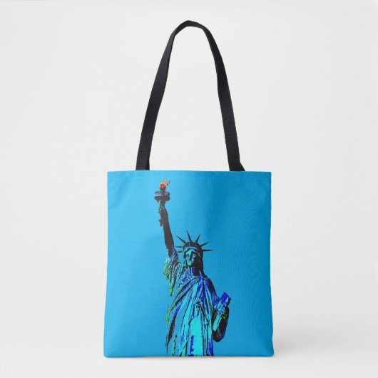 Tote Bag Statue bleue de Lady Liberty (Devant)