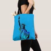 Tote Bag Statue bleue de Lady Liberty (De près)
