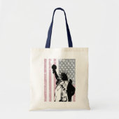 Tote Bag Statue d'arrière - plan de liberté (Devant)
