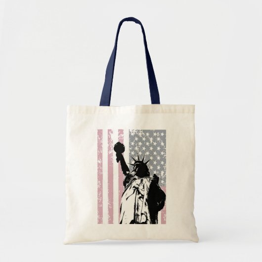Tote Bag Statue d'arrière - plan de liberté (Devant)
