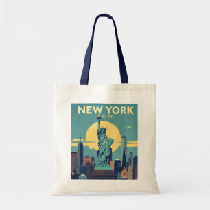 Tote Bag Statue de la Liberté de New York City Voyage Vinta