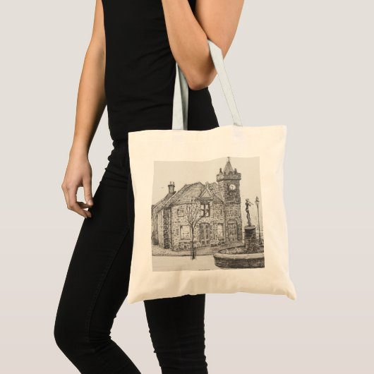 Tote Bag Statue Kirriemuir Ecosse 2007 de Peter Pan (Devant (produit))