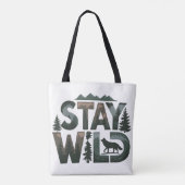Tote Bag Stay Wild - Conception inspirée de la nature (Dos)
