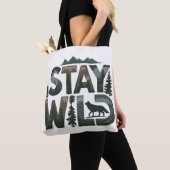 Tote Bag Stay Wild - Conception inspirée de la nature (De près)