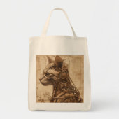 Tote Bag Steampunk Cat Retro (Devant)