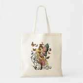 Tote Bag Steampunk Fairy Yellow Horloge Entraîneurs (Devant)
