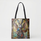 Tote Bag Steampunk Lapin de Pâques Guerrier Angel (Devant)