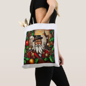 Tote Bag Steampunk Père Noël Yuletide Enchanter (De près)
