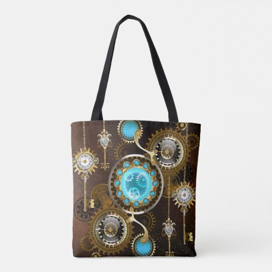 Tote Bag Steampunk Rusty Background (Dos)