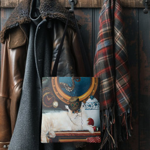 Tote Bag Steampunk Thé de chat sous-marin