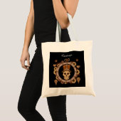 Tote Bag Steampunk Thème Top Hat Skull Thunder_Cove (Devant (produit))