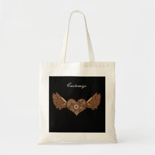 Tote Bag Steampunk Winged Heart with Gears Thunder_Cove