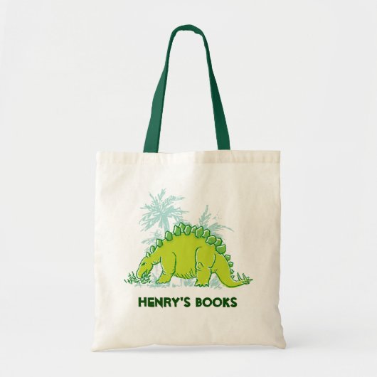 Tote Bag Stégosaurus, dinosaure pour enfants, bibliothèque  (Devant)