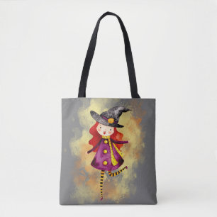 Tote Bag Stellalunarts Halloween sorcière mignonne fille