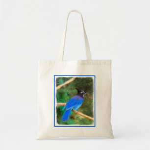 Tote Bag Steller's Jay Painting - Art original pour oiseaux