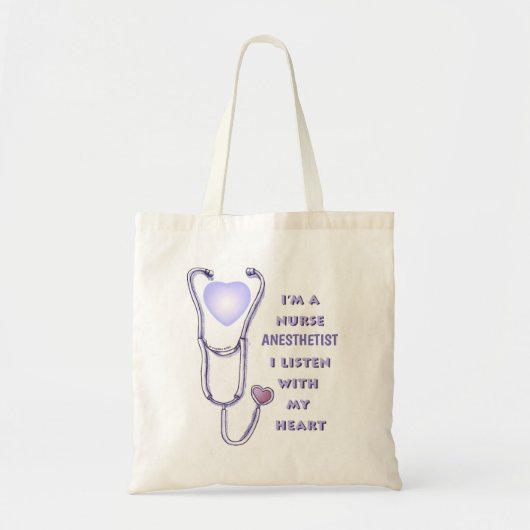 Tote Bag Stéthoscope d'infirmière anesthésiste (Devant)
