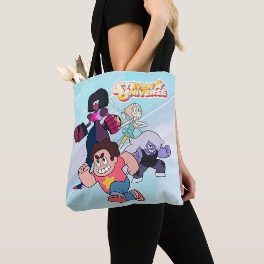 Tote Bag Steven Universe | Crystal Gem Group Action (De près)