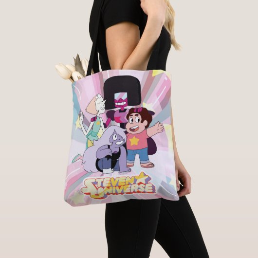 Tote Bag Steven Universe | Crystal Gem Group Huddle (De près)