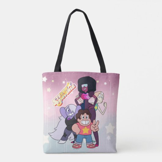 Tote Bag Steven Universe | Pose du groupe Crystal Gem (Dos)