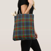 Tote Bag Stewart Stuart Clan noir Tartan Plaid (De près)