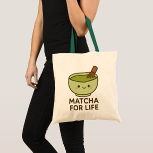 Tote Bag Sticker à bol mignon Matcha