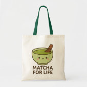 Tote Bag Sticker à bol mignon Matcha (Devant)