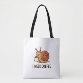 Tote Bag Sticker café escargot mignon (Devant)