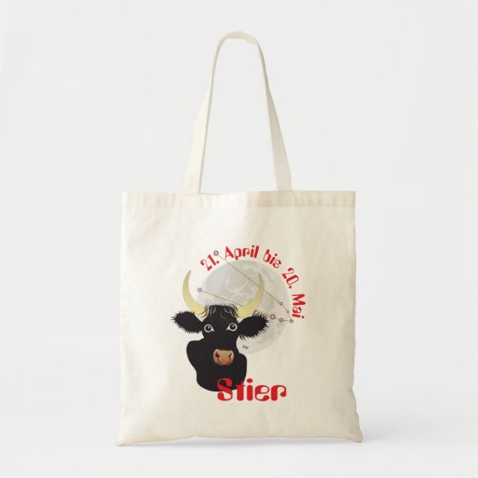 Tote Bag Stier 21. Avril bis 20. Mai Tasche (Devant)
