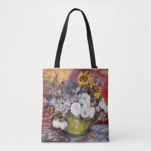 Tote Bag Still Life avec Roses et tournesols - Van Gogh