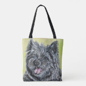 Tote Bag Stiller le Cairn Terrier Peinture (Dos)