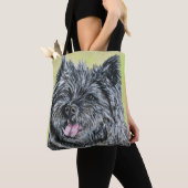 Tote Bag Stiller le Cairn Terrier Peinture (De près)