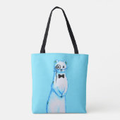 Tote Bag Stoat blanc Ermine Cute Mustelid Ferret Art (Dos)