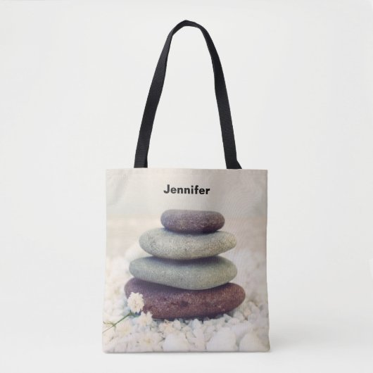 Tote Bag Stones empilées Méditative Cairn (Devant)